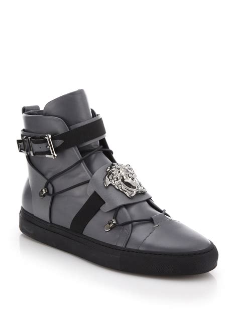 mens designer trainers versace|high top versace sneakers men.